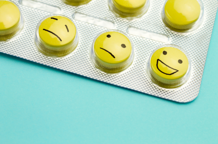 Plaquette de médicaments avec emoji